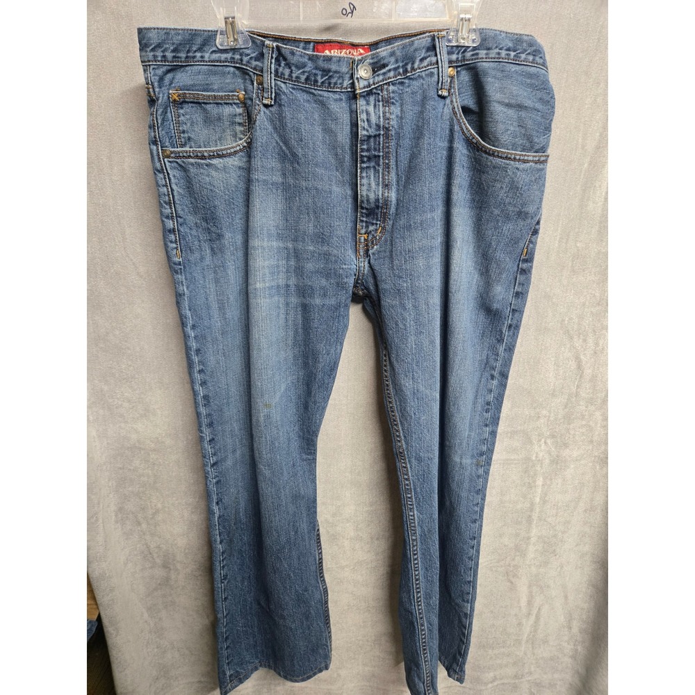 Arizona Jean Co Mens Straight Leg Medium Wash Blue Denim Jeans‎ 38x29